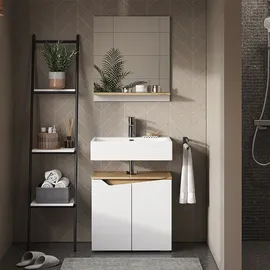 Vicco Marelle 60 x 67 cm mit Regal, Model 40828 - Weiß/Braun