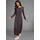 LAURA SCOTT Jerseykleid Midilänge Geblümt Schwarz/Rosa 40