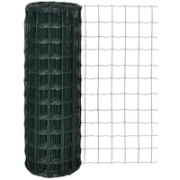 vidaXL Maschendraht Gitterzaun 25 x 80 cm Grün/Stahl