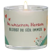 Butzon & Bercker Glaswindlicht zur Trauer - In unseren Herzen