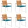 vidaXL Gartenstuhl 4 St. mit Kissen 4 x 4 x 4 cm blau
