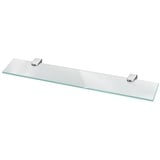 bonsport Glasregal Wandregal für Badezimmer Milchglas - Glas Regal aus 6 mm Sicherheitsglas 60cm - Glasablage Glasregalboden Badablage