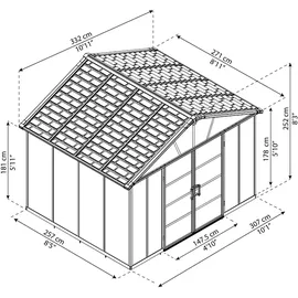 CANOPIA Yukon 3,3 x 2,7 m Grau