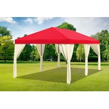 Gartenpavillon 3x6m PVC Rot Partyzelt Wasserdicht Eventzelt Gazebo Festzelt