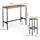 Vicco Bartisch Fyrk 120 x 50 cm Eiche rustikal/Schwarz