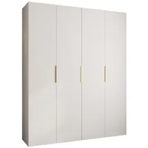 abiks möbel Drehtürenschrank COMO 200 x 245,5 x 40 cm Weiß/Gold