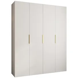 abiks möbel Drehtürenschrank COMO 200 x 245,5 x 40 cm Weiß/Gold