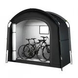 fahrradgarage für 2 fahrräder wetterfest, 210D Oxford Fahrrad Zelt wasserdichte Fahrradplane Gerätehaus für Motorrad Gartengeräte Spielzeug, Bogen, 210 x 80 x 165 cm