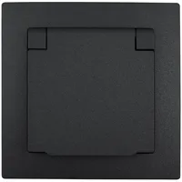 McPower Klappdeckelsteckdose 250V~/16A IP44 Anthrazit