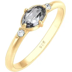 Elli Bandring Geo Form Kristalle 925 Silber Ringe   Damen 