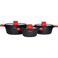 Zwieger Obsidian Topf-Set 8-tlg. Kochtopf + Pfanne + Glasdeckel