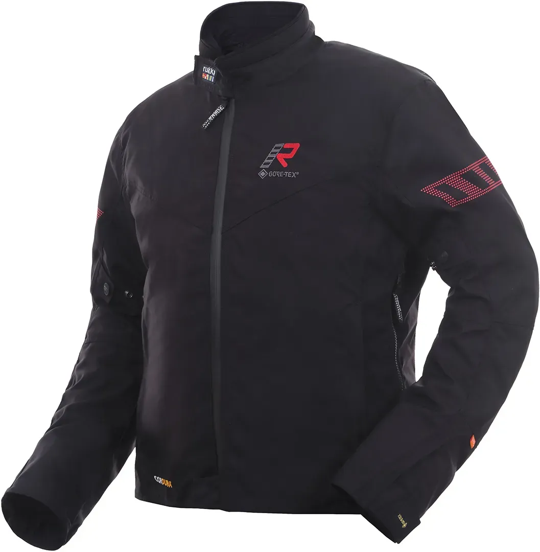 Rukka Start-R Motorrad Textiljacke, schwarz-rot, Größe 46