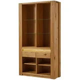 MASSIVMOEBEL24.DE Bücherregal 113 x 40 x 205 cm Braun