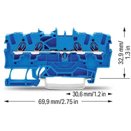 WAGO GmbH& Co. KG Durchgangsklemme 4-Leiter, TS 35 2001-1404