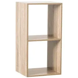 Bücherregal 2 Schubladen - 34.5x32x67.6cm - Natur