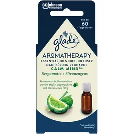 Glade Aromatherapy Essential Oils Duft-Diffuser Calm Mind, Bergamotte + Zitronengras, Aroma Diffuser, 17.4ml
