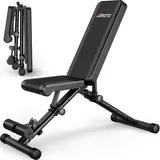 JOROTO Verstellbare Hantelbank Klappbare Bauch Flach Einstellbar Trainingsbank mit 318 kg Belastung für Zuhause, Bankdrücken Bank mit Ein-Knopf-Faltdesign (Modell:MD35)
