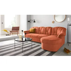 DOMO collection Ecksofa Papenburg L-Form, in großer Farbvielfalt, wahlweise mit Bettfunktion DOMO collection terra