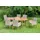 Merxx Ranzano Garten-Essgruppe 7-tlg. Ausziehtisch 90 x 200 cm beige inkl. Kissen