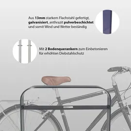 Trutzholm Fahrradständer Fahrradanlehnbügel 115 x 76 cm Flachstahl 13 mm Anthrazit