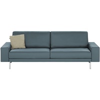 hülsta Sofa Sofabank aus Leder  HS 450 ¦ blau ¦ Maße (cm): B: 240 H: 85 T: 95