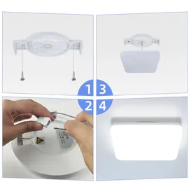 ZMH Deckenlampe 1-flg. 22 cm eckig weiß