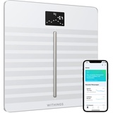 Withings Body Cardio – WLAN-Smart-Waage mit Körperfettwaage, Messung von Herzfrequenz, Gefäßalter, BMI, Körperfett, Muskelmasse und Wasseranteil % - Weiß