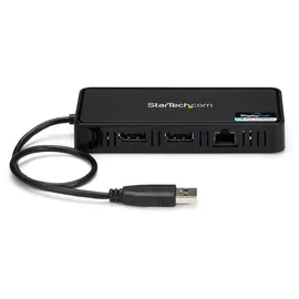Startech USB auf Dual DisplayPort - Mini Dock - Mac und Windows - Dual 4K 60Hz - GbE - DisplayPort Hub - Dual Monitor Dockingstation (USBA2DPGB)
