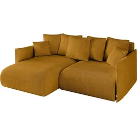 altdecor Ecksofa Cord 2-Sitzer Senfgelb