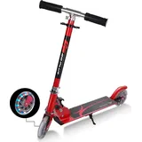 Costway Scooter höhenverstellbar, Kinder Roller klappbar, Kickroller mit 2 blinkenden Räder