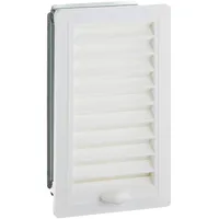 Upmann Lüftungsgitter Kunstst. 10x21 verstellbar mit Einbaur. 50142 weiß