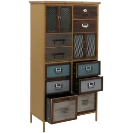 Mendler Apothekerkommode 136 x 73 x 35 cm Blau