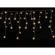Gartenpirat Eisregen 24 m 960 LED warmweiß LED-Lichterkette außen innen Timer Flash-Effekt