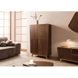 MASSIVMOEBEL24.DE Highboard 100 x 145 x 40 cm Braun