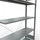 Schulte Lagertechnik Anbauregal Stahl 200 x 130 x 40 cm silber 5 Fachböden