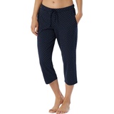 SCHIESSER Damen, Pyjama, Mix & Relax Organic Cotton Schlafanzug Hose 3/4 lang, Blau, 42