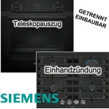 Siemens Backofenset 71L + Gaskochfeld Eco Clean 3D Heißluft