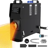 PEILU 8KW Diesel Standheizung 12V Luft Dieselheizung mit Fernbedienung Air Diesel Heizung Set mit Display & Schalldämpfer, Fahrzeugheizung für Auto Wohnwagen Caravan Camper Boot (Type B, Rot)