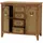 Mendler Apothekerkommode 80 x 91 x 40 cm Vintage Rattanoptik / Beige