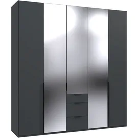 WIMEX Drehtürenschrank Mugano 225 x 236 x 58 cm Schwarz