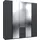 WIMEX Drehtürenschrank Mugano 225 x 236 x 58 cm Schwarz