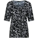 GOLDNER Cityshirt floral Schwarz 22