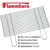 Boomex Grillrost 58 x 30 cm Stahl verchromt