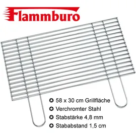Boomex Grillrost 58 x 30 cm Stahl verchromt