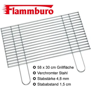 Boomex Grillrost 58 x 30 cm Stahl verchromt