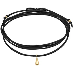 Elli Satinband Choker Tropfen Anhänger 925 Silber Schwarz Damen 