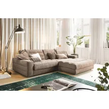 KAWOLA Ecksofa Lana Cord Recamiere rechts taupe