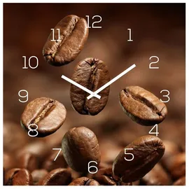 levandeo Wanduhr 30 cm 30x30cm braun