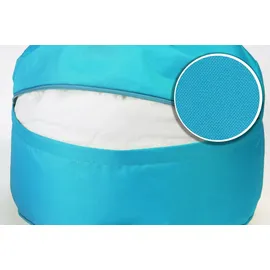 sunnypillow Sitzsack - Hocker rund 25 x 45 cm Indoor - Outdoor Runder Sitzpouf mit abnehmbarem Bezug Sitzbank, Sitzhocker, Bodenkissen Bean Bag Puf... - Blau