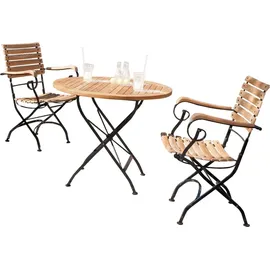 SonnenPartner Sitzgruppe Oxford Ø 90 x 75 cm Schwarz/Mehrfarbig